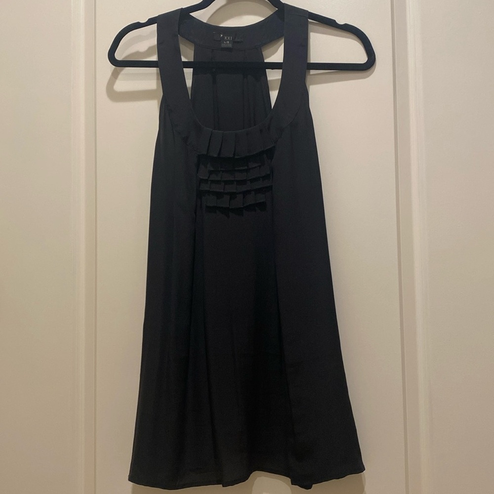 XXI 100% silk black tunic